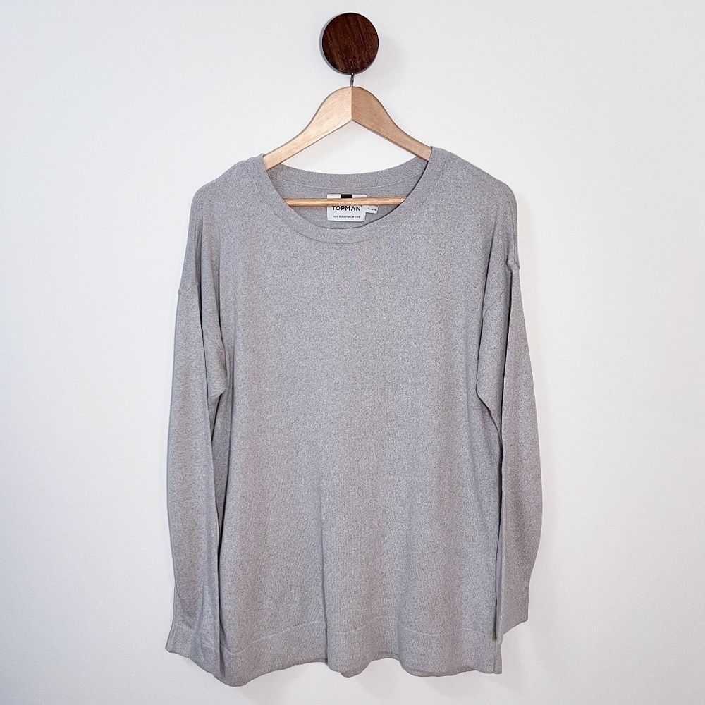 Topman - Oversized Boxy Sweater - Grey - Small